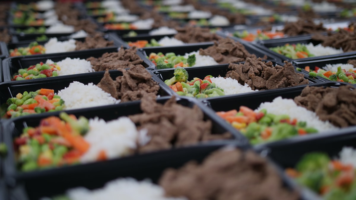 Healthy meal preparation for muscle building